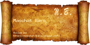 Maschat Bars névjegykártya
